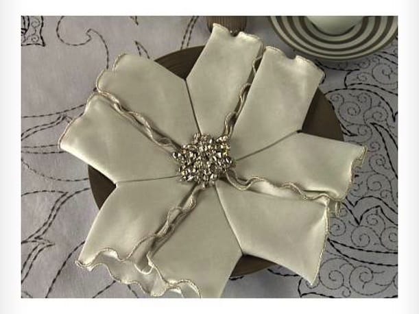 Silver snowflake napkin