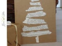 Torn Christmas story tree cards 200x150 14 Beautiful Homemade Christmas Cards to Inspire You