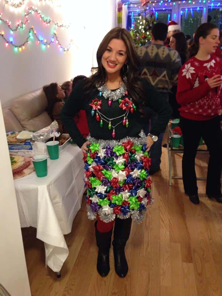 Ugly Christmas bows skirt