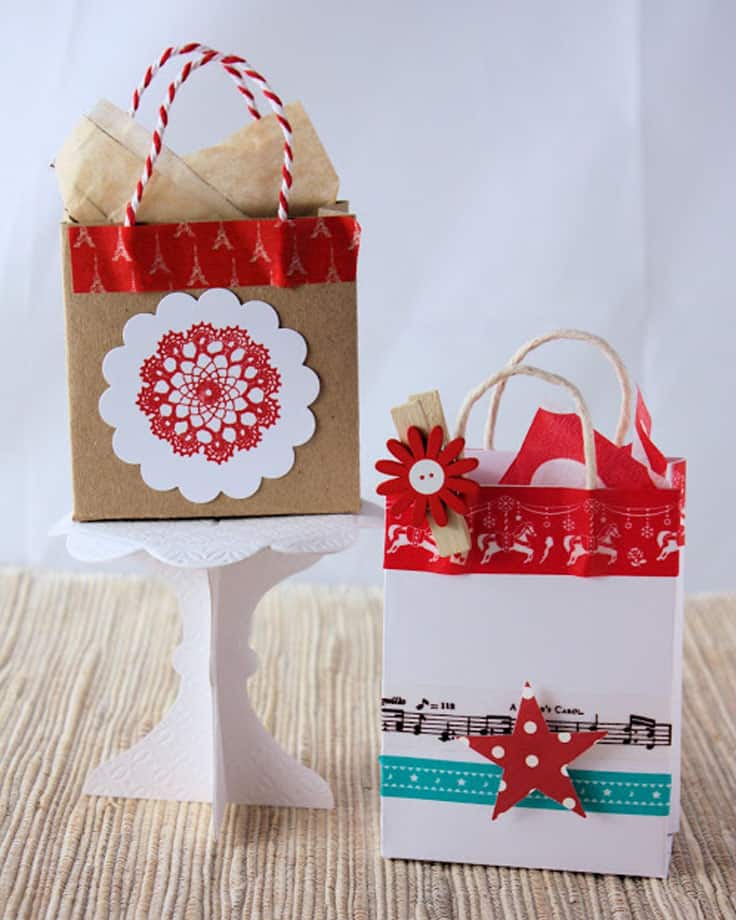 Upcycled paper gift bags