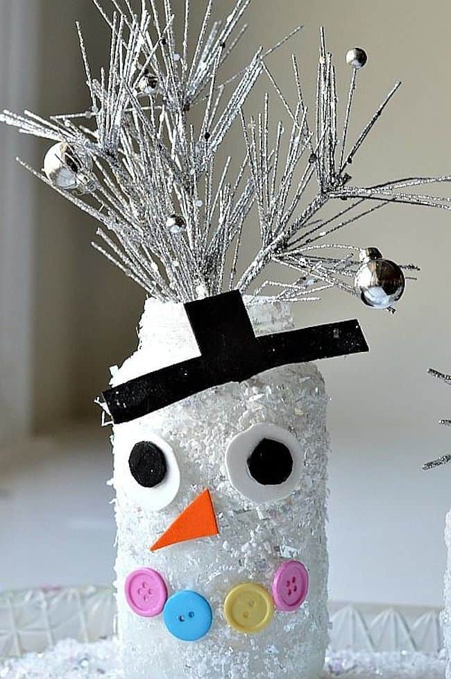 DIY Snowman jars