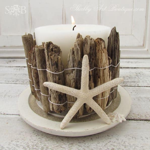 Create A Rustic Ambiance With These 14 Driftwood Projects - Diy Driftwood Candle Holder Centerpiece