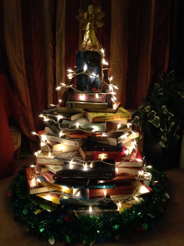 Favorite books christmas tree