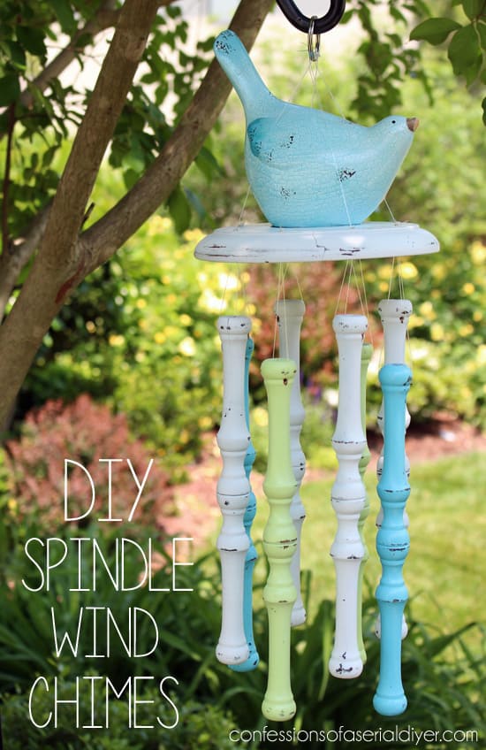 Spindle wind chimes
