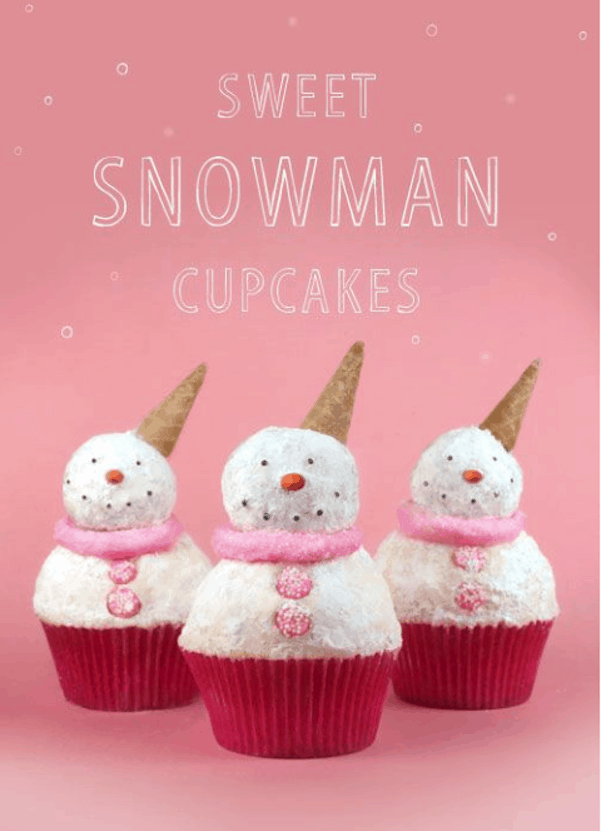 Sweet snowman cupcakes