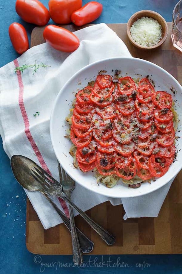 Tomato fennel gratin