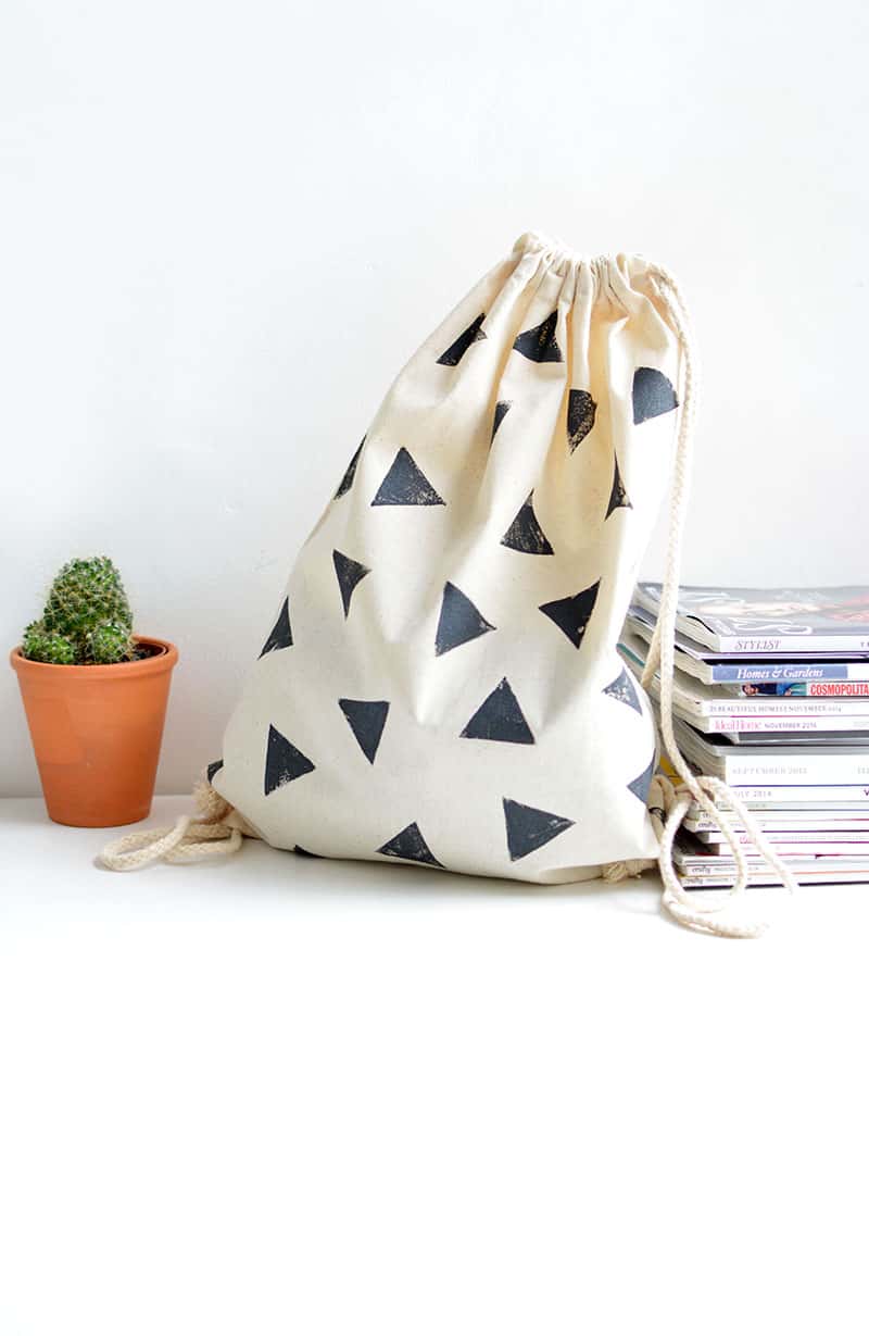 Triangle stamped bag