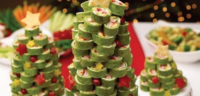 Wrap sandwich Christmas tree