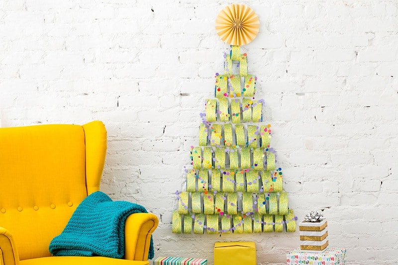 Wrapping paper christmas tree