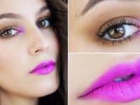 Bright pink accents 200x150 12 Extra Glam Makeup Looks for an Awesome Girls’ Night Out