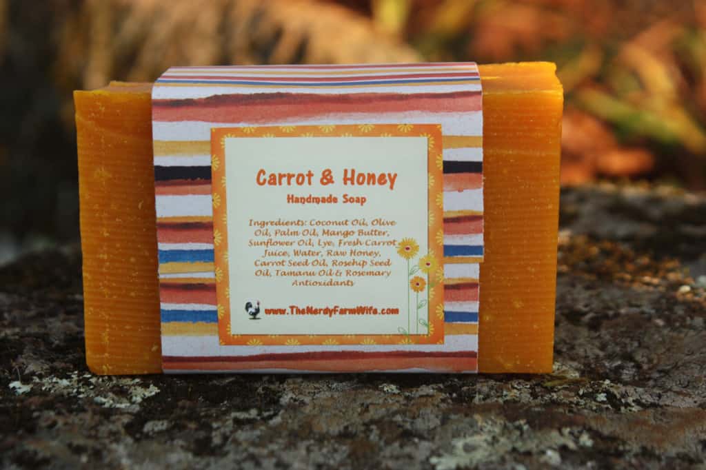Carrot and honey soap