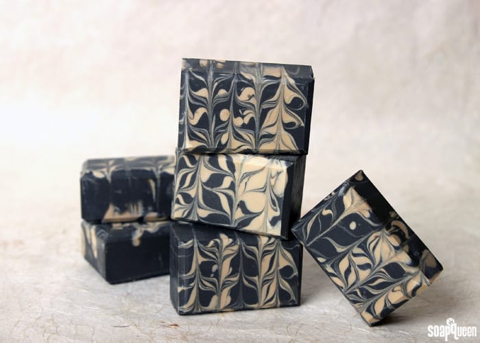 Charcoal and cedar beer soap