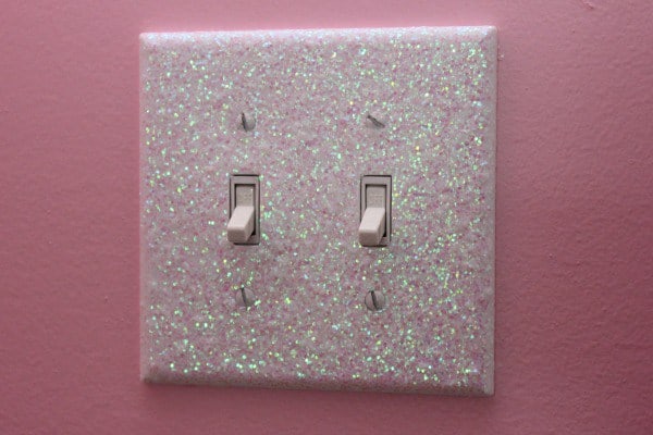 Glitter light switch plate