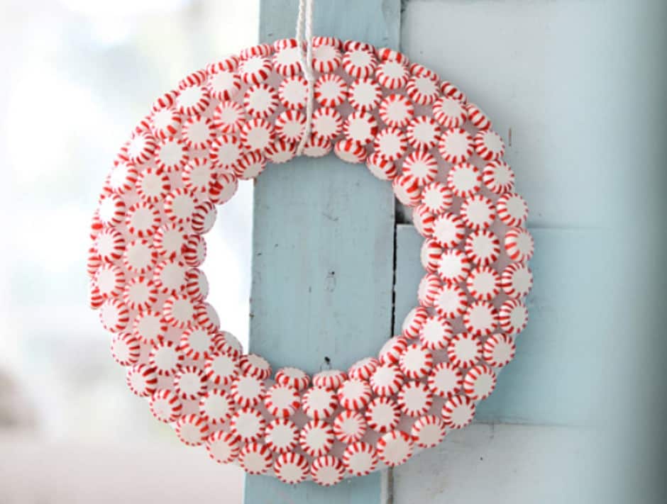 Mint candy wreath