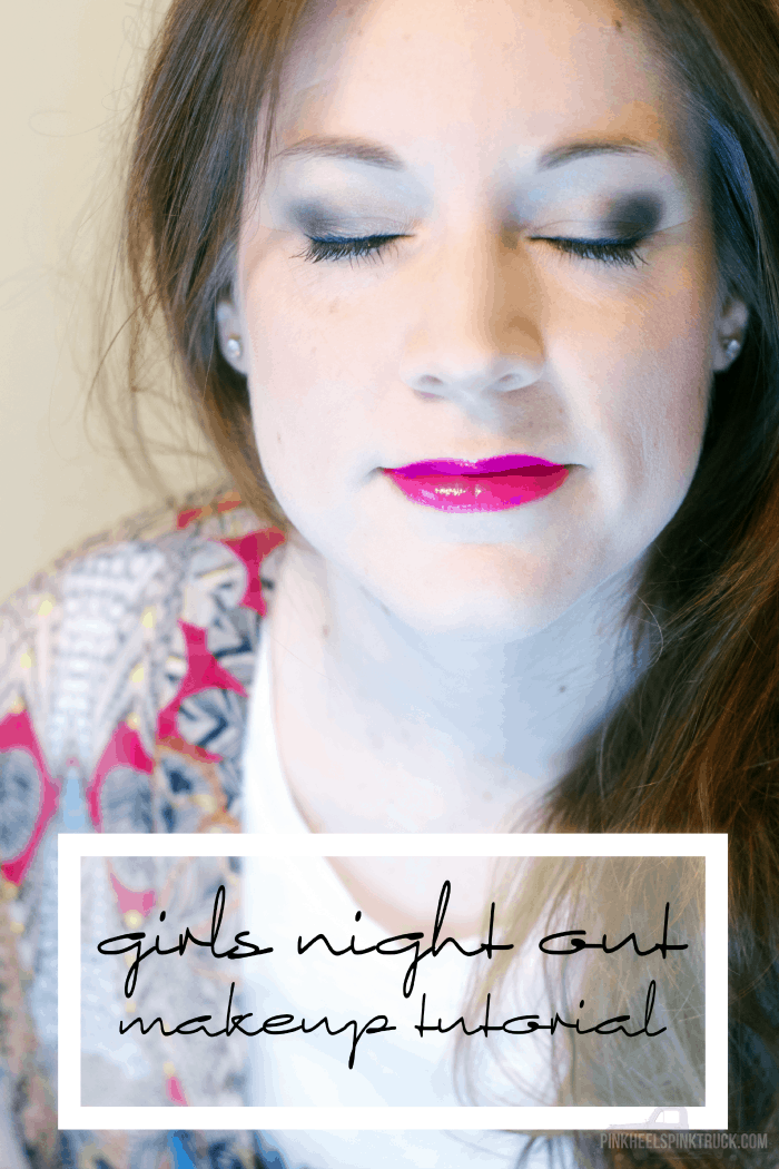 Pink lips and a smoky outer corner