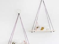 Triangle hanging shelves 200x150 12 DIY Hanging Shelves For Every Home