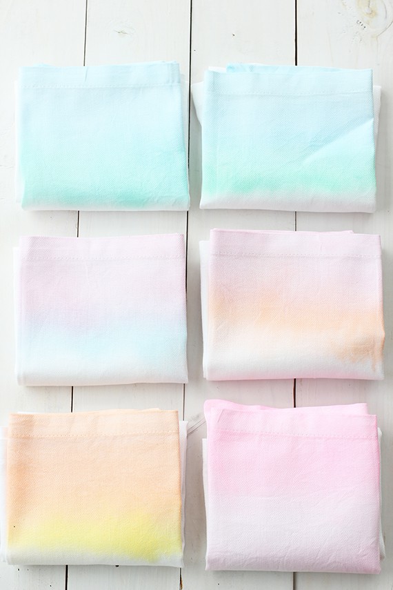 Watercolor cloth napkins
