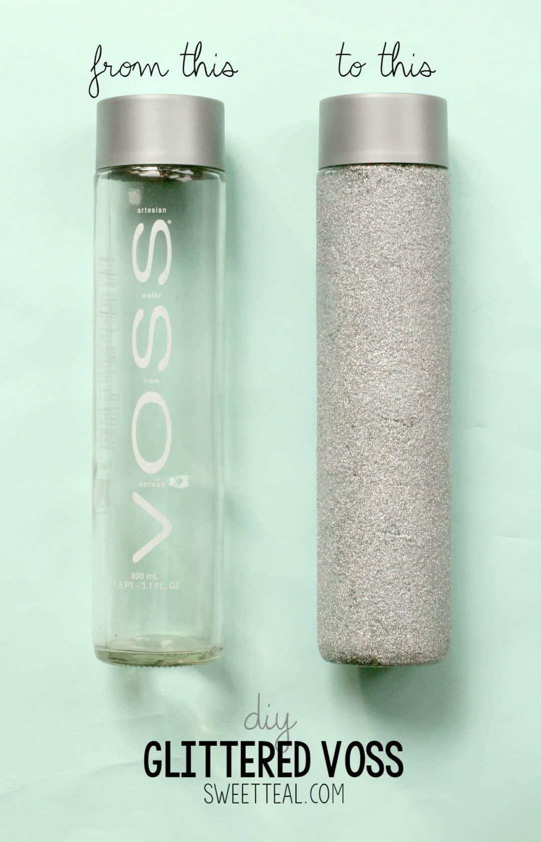 Glitter Voss bottle