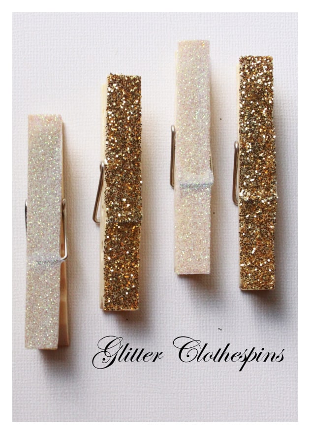 Glitter clothespins