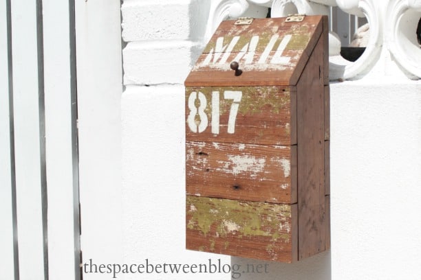 Wooden rustic mailbox