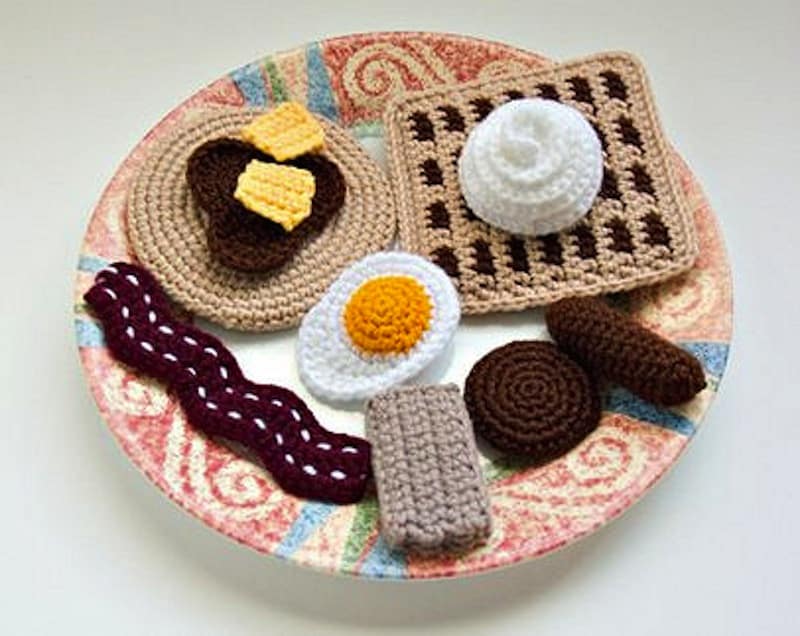 Crocheted continental breakfast