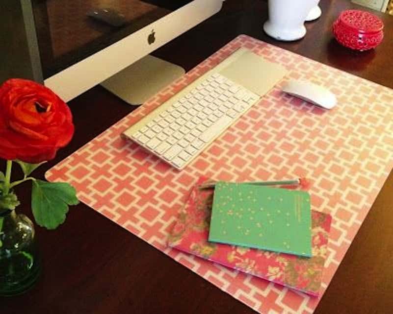 DIY patterned desk pad