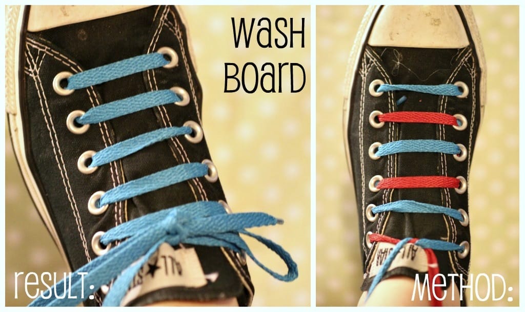 Dual colour washboard laces