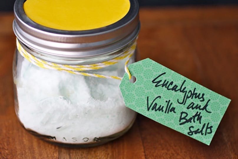 Eucalyptus and vanilla bath salts
