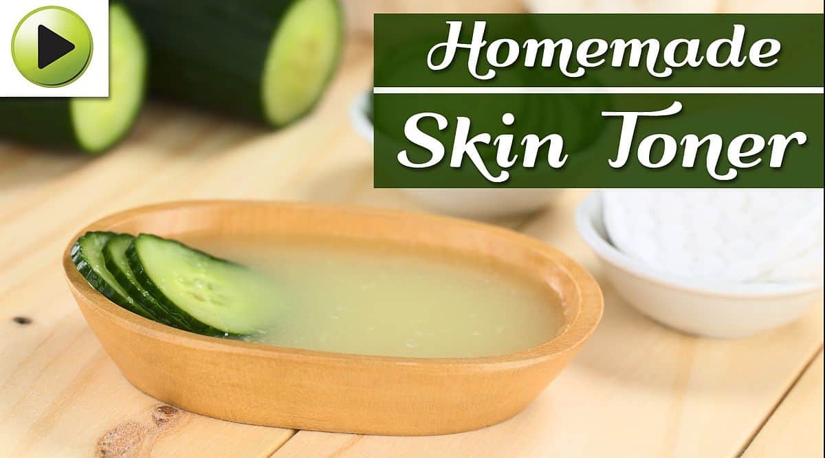 Homemade cucumber skin toner