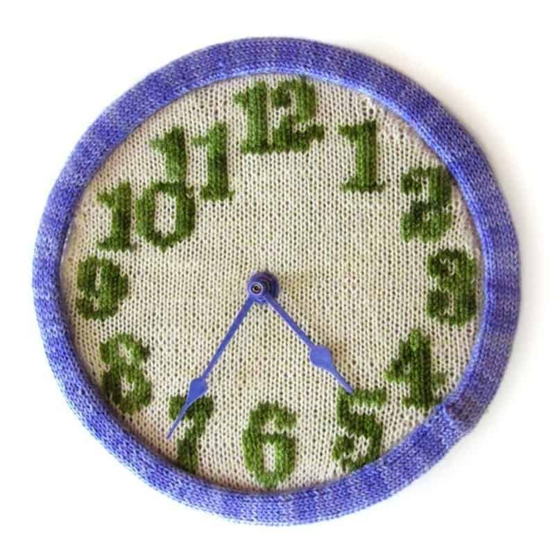 Knitted clock