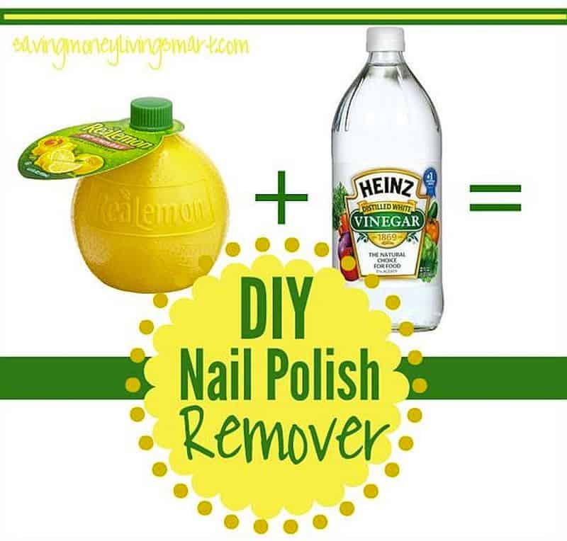 Lemon and vinegar nail polish remover