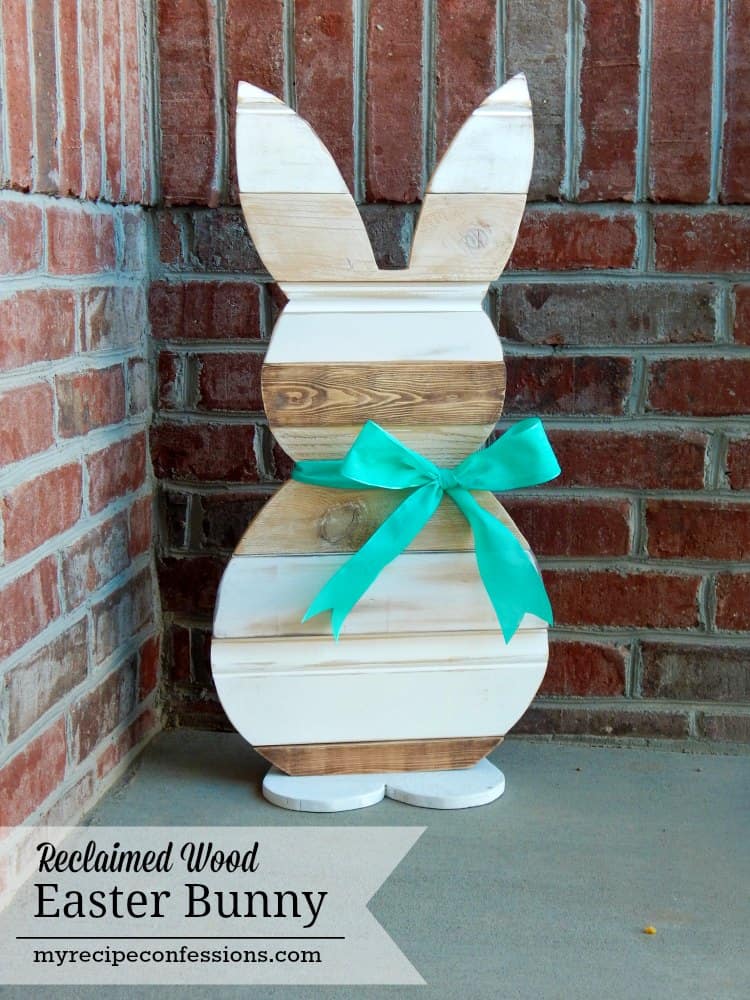 Reclaimed wood easter bunny