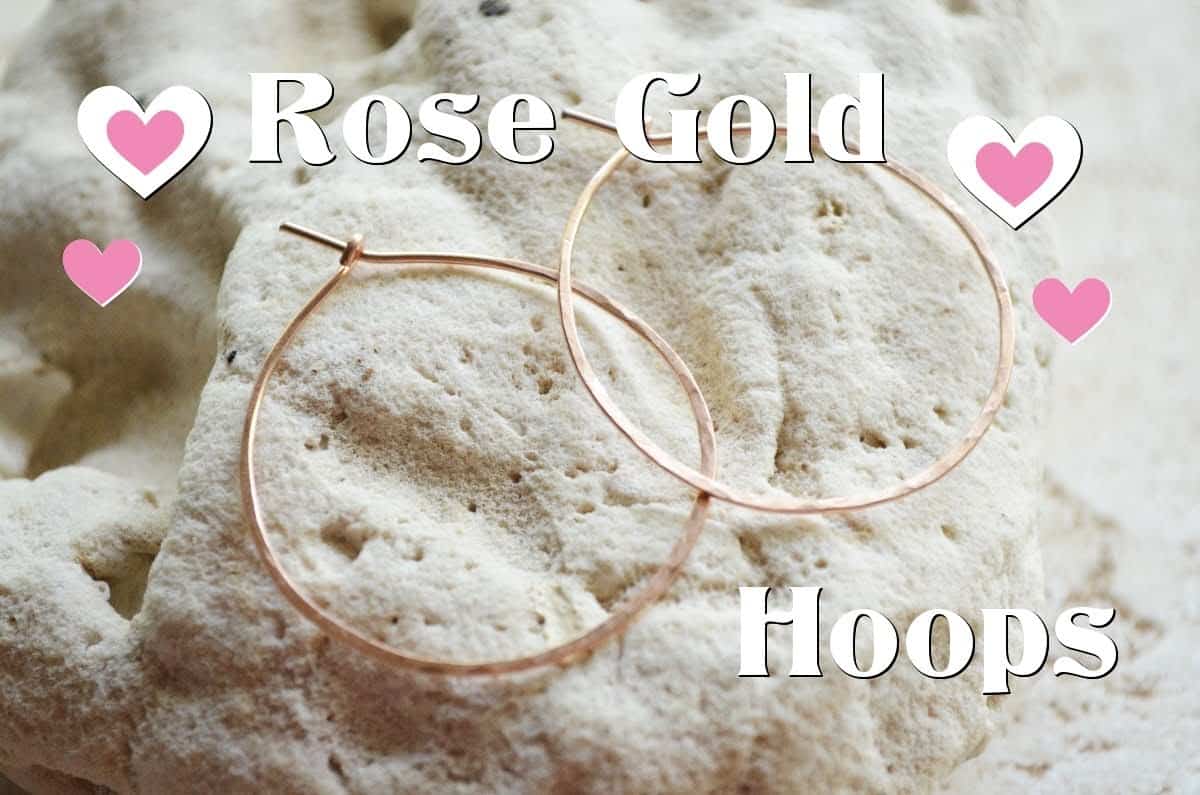 Rose gold hoops