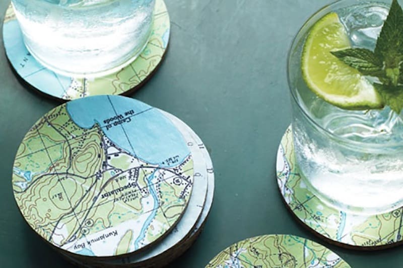 Simple map coasters