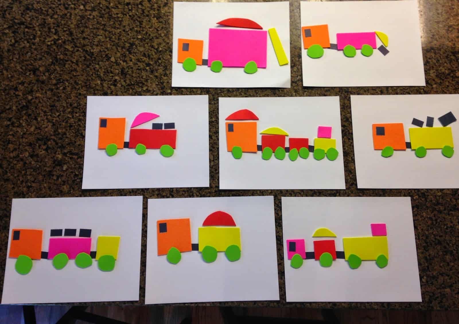 transportation shape collage