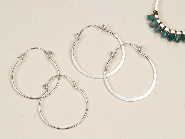 Wire hoop earrings