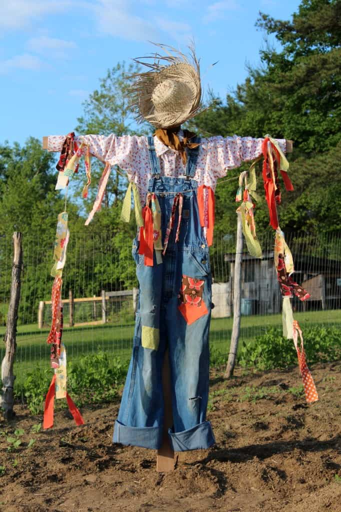 Denim scarecrow