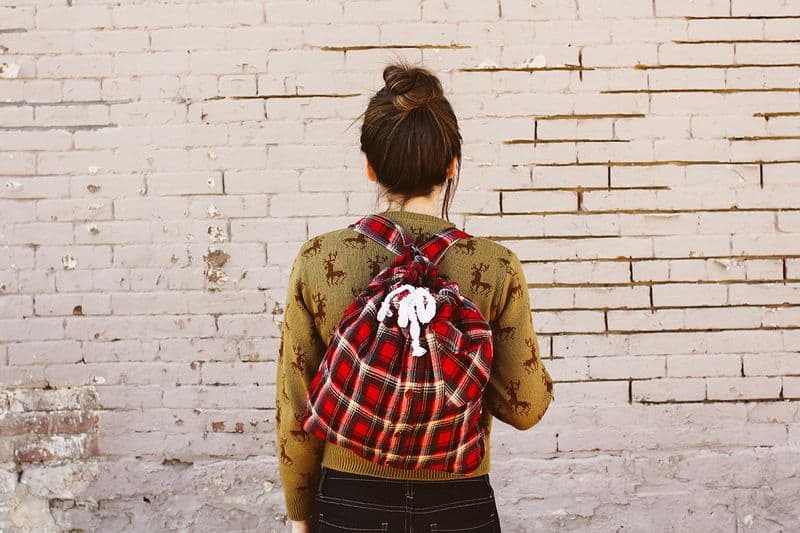 Flannel backpack