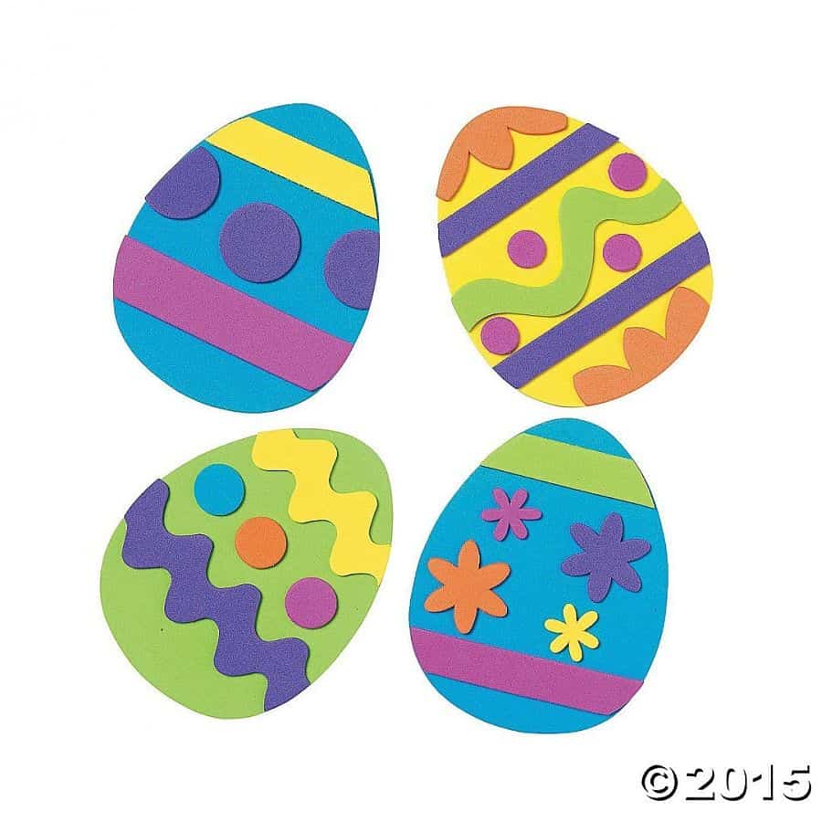 Foam Easter egg magnets