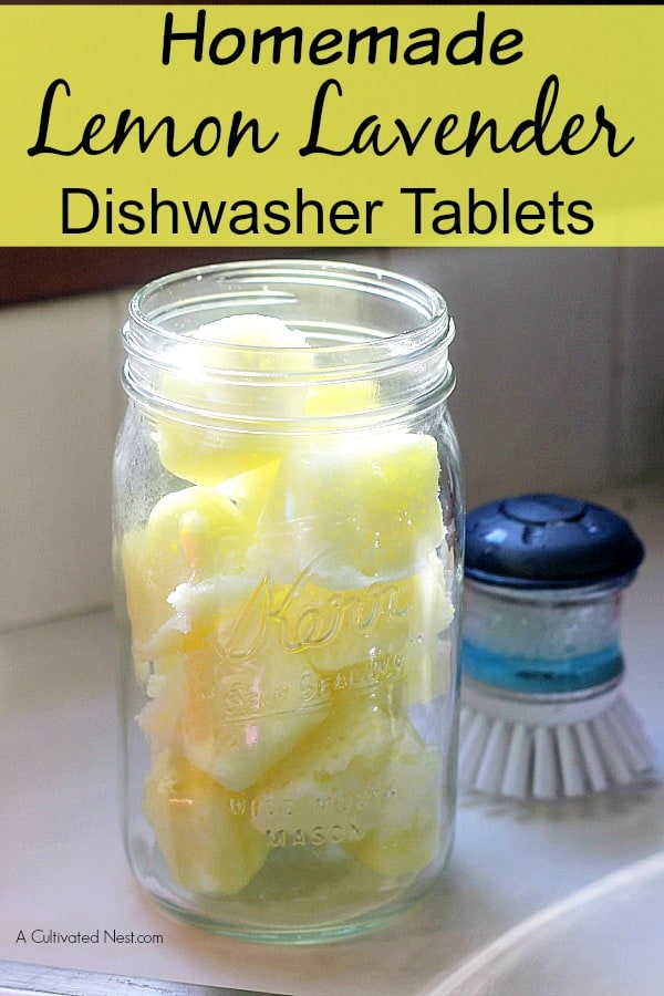 Lemon dishwasher tablets