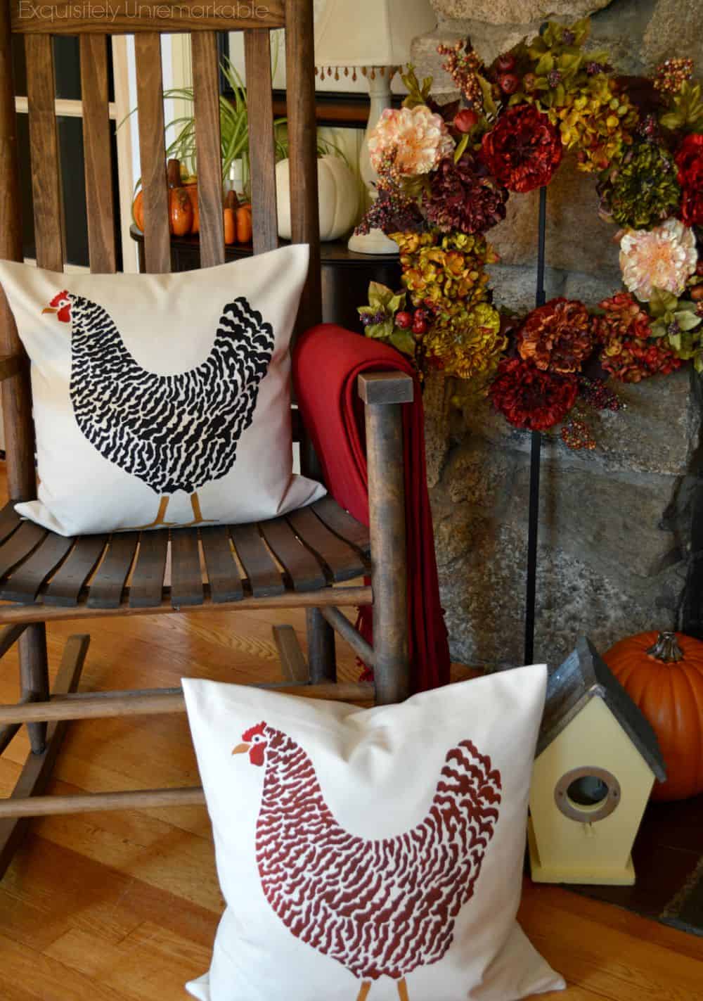 Rooster pillows