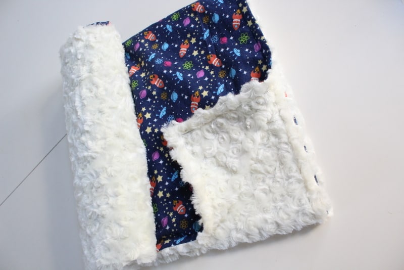 Space themed baby blanket