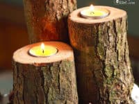 DIY log candles 200x150 15 Awesomely Natural Looking DIY Projects Involving Twigs and Branches