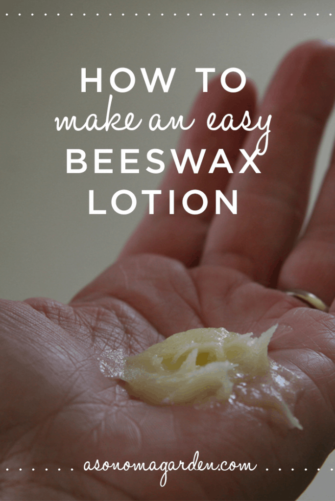 Easy beeswax lotion