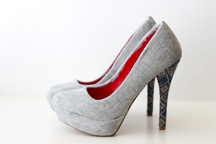 Fabric high heels