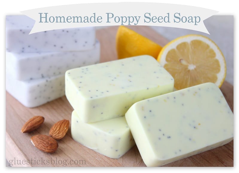 Homemade poppy seed soap