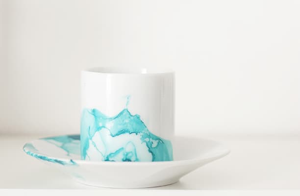 Marbled espresso cups