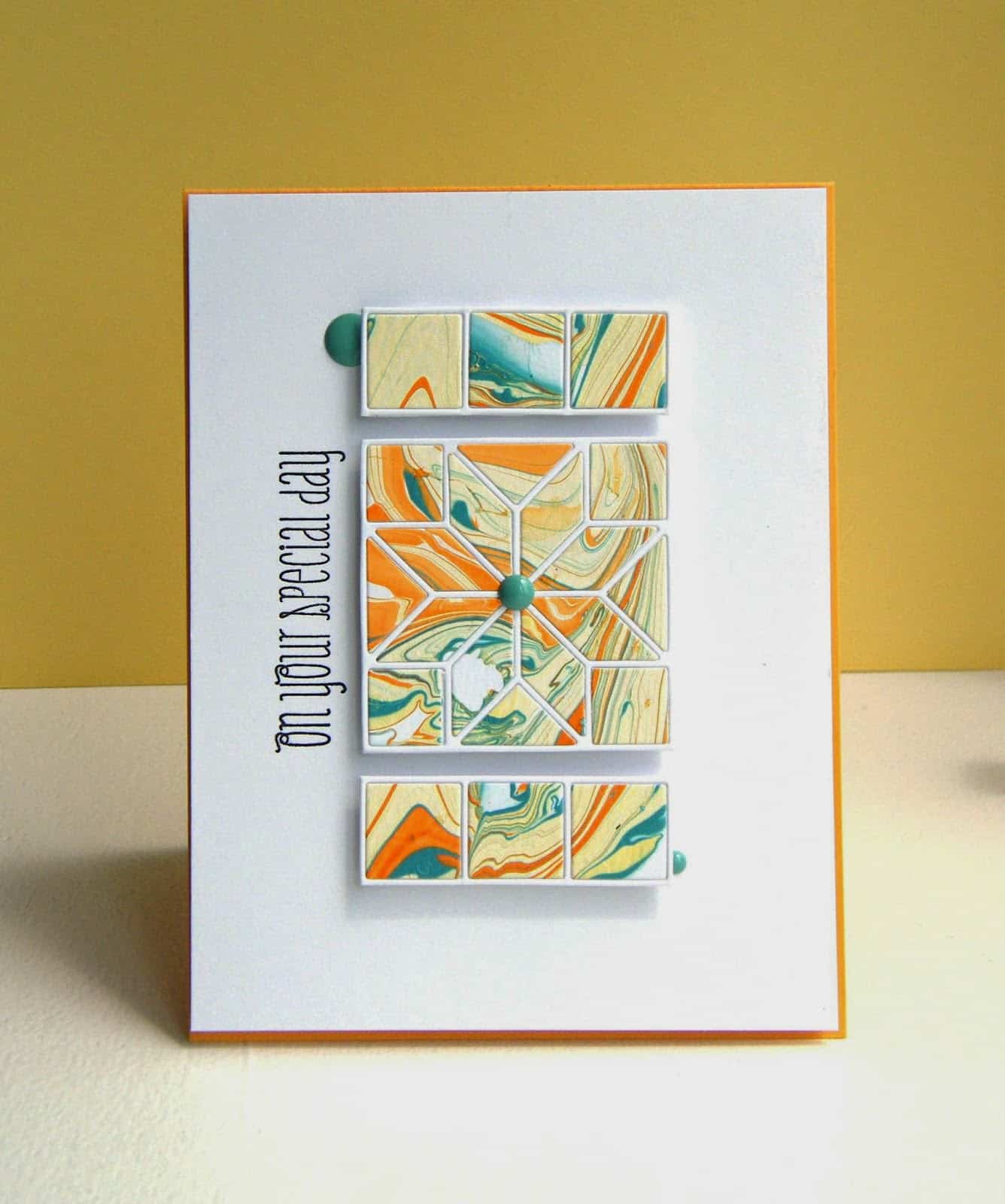 Marbled greeting card
