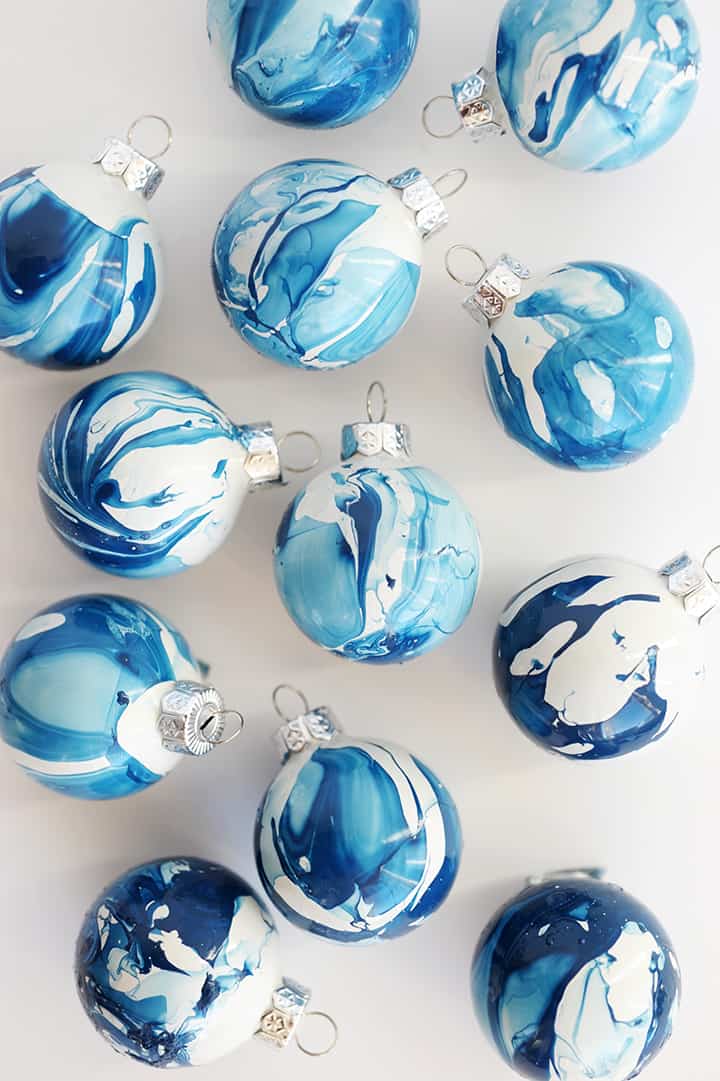Marbled ornaments