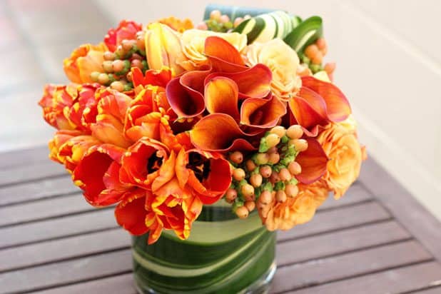 Mesmerizing orange flower arrangement